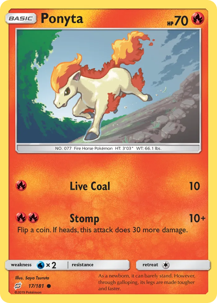 Ponyta #17 Team Up Pokemon card