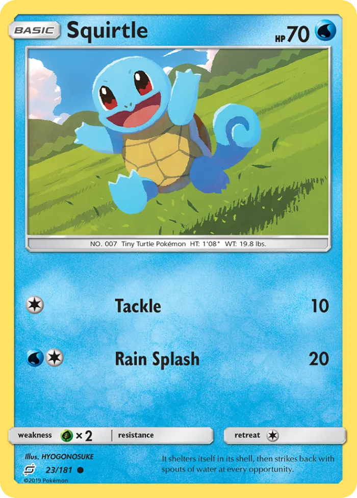 Squirtle #23 Team Up Pokemon card