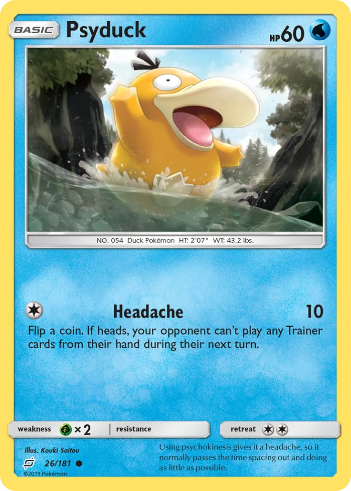 Psyduck #26 Team Up Pokemon card
