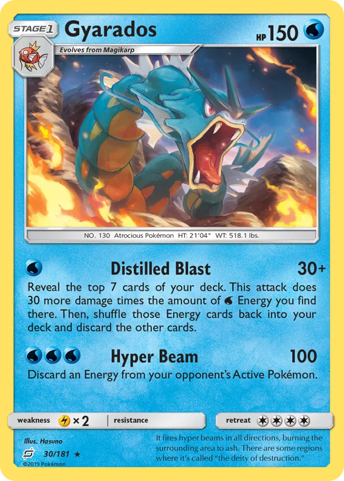 Gyarados #30 Team Up Pokemon card