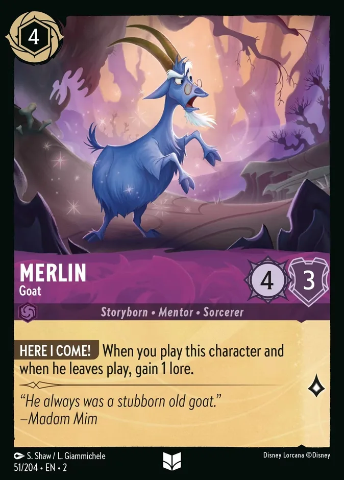 Merlin #51 Rise of the Floodborn Disney Lorcana card
