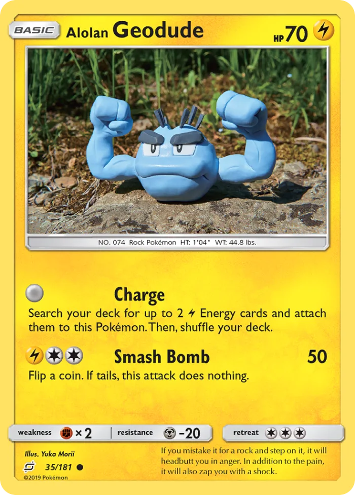 Alolan Geodude #35 Team Up Pokemon card
