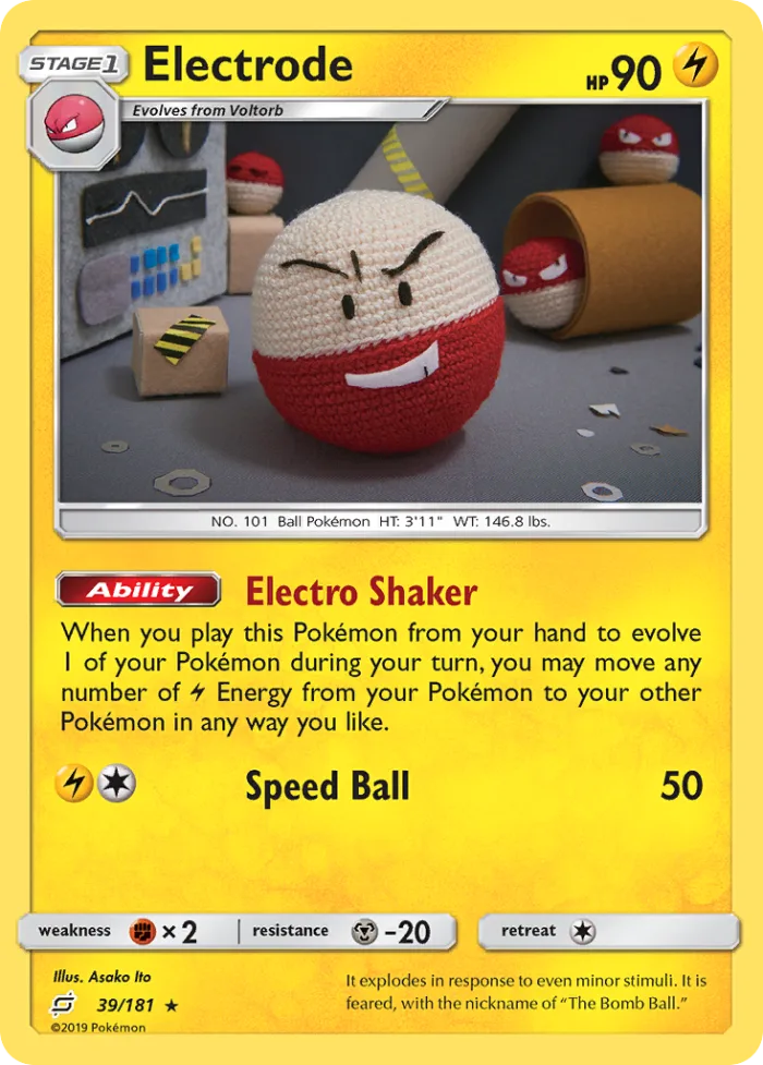 Electrode #39 Team Up Pokemon card
