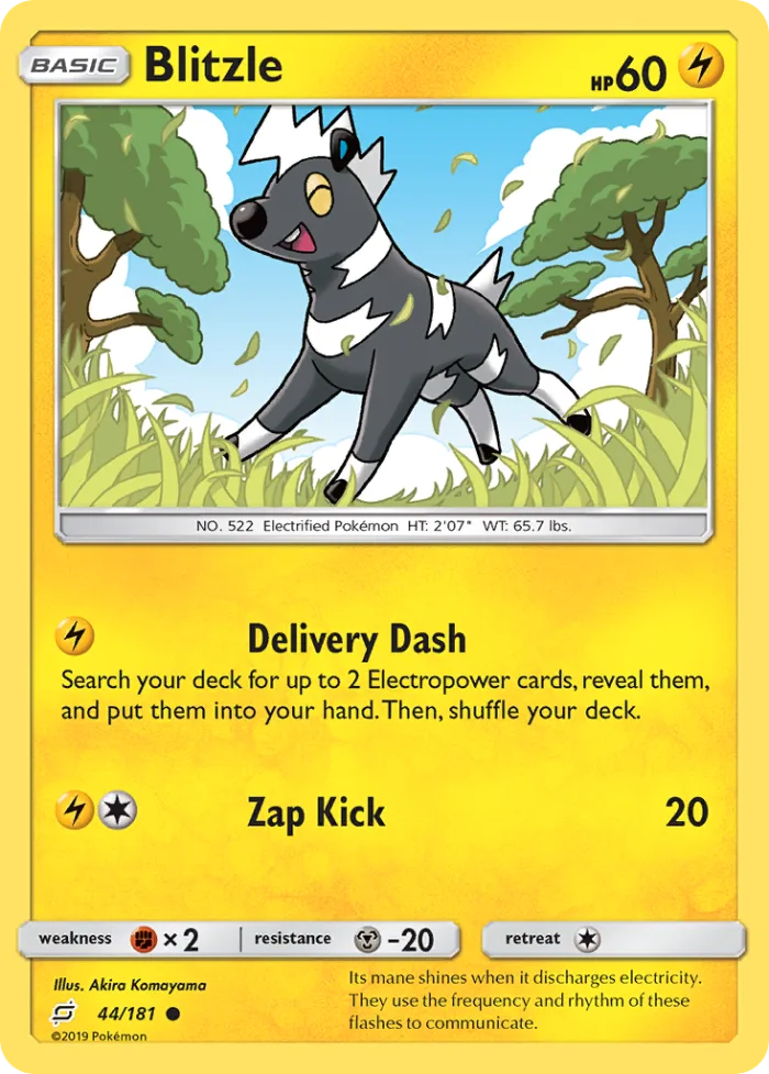 Blitzle #44 Team Up Pokemon card