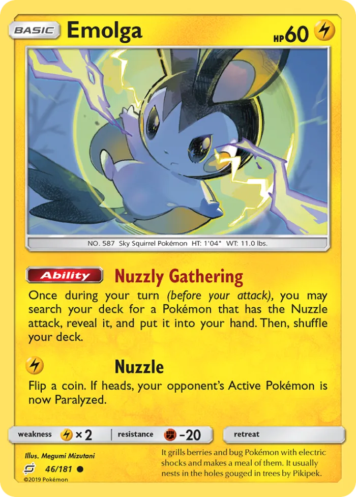 Emolga #46 Team Up Pokemon card