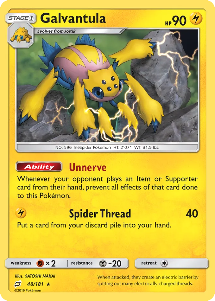 Galvantula #48 Team Up Pokemon card