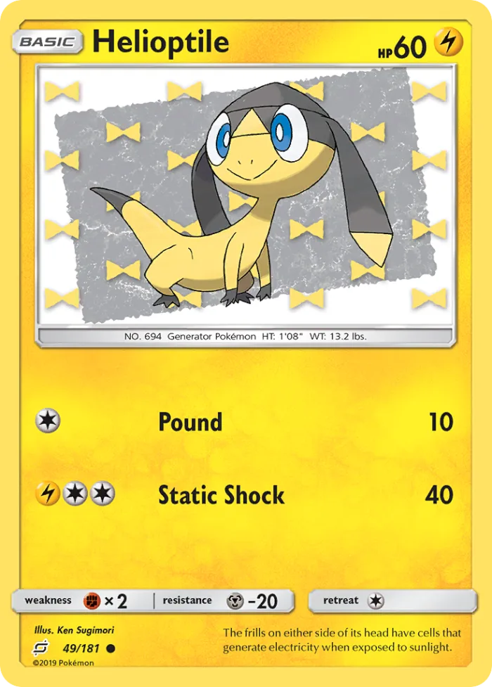 Helioptile #49 Team Up Pokemon card