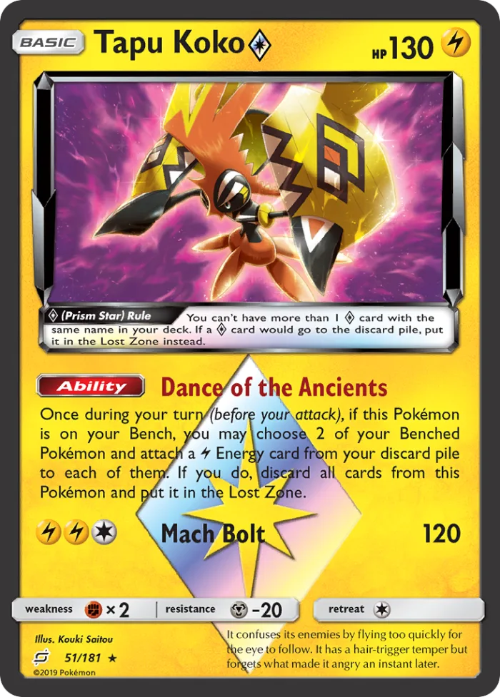 Tapu Koko ◇ #51 Team Up Pokemon card