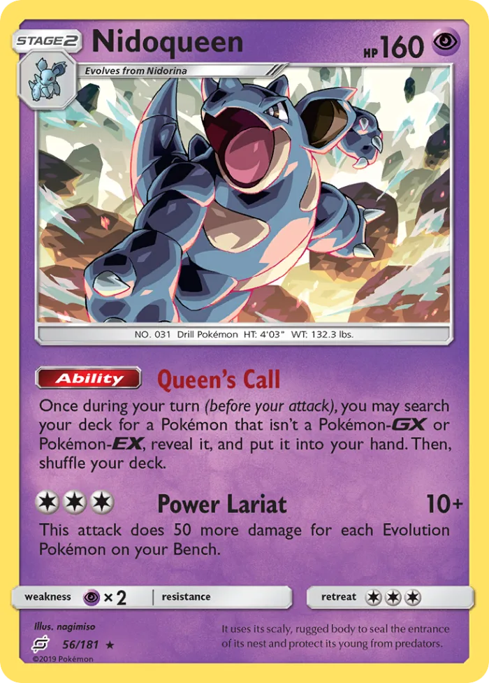Nidoqueen #56 Team Up Pokemon card