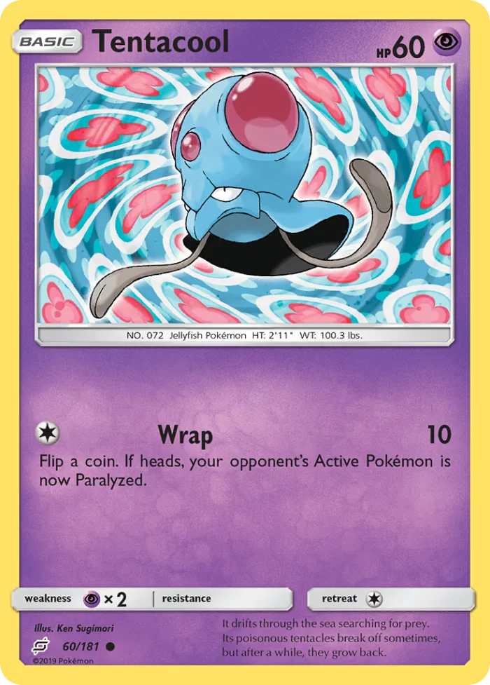 Tentacool #60 Team Up Pokemon card