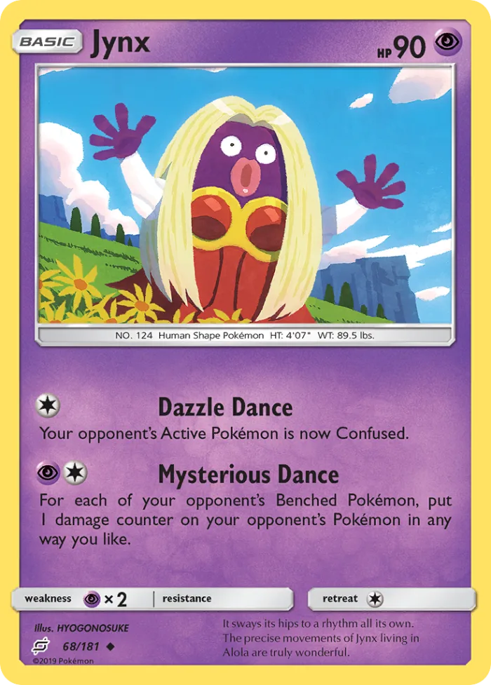 Jynx #68 Team Up Pokemon card