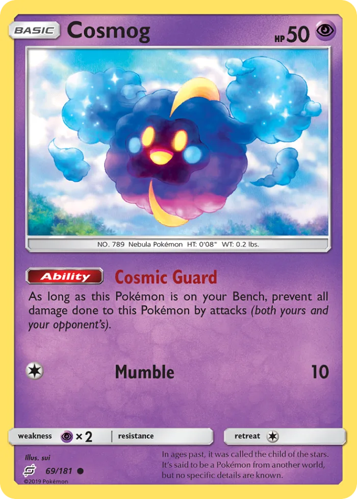 Cosmog #69 Team Up Pokemon card