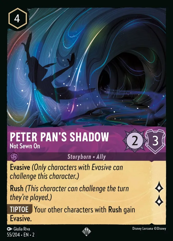 Peter Pan's Shadow #55 Rise of the Floodborn Disney Lorcana card