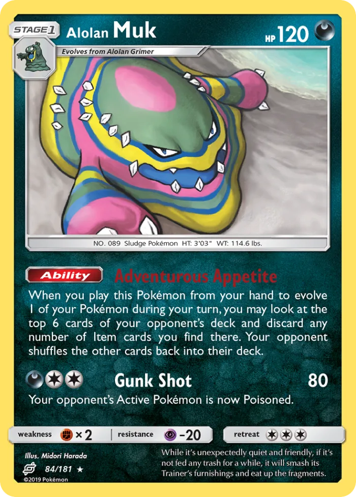 Alolan Muk #84 Team Up Pokemon card