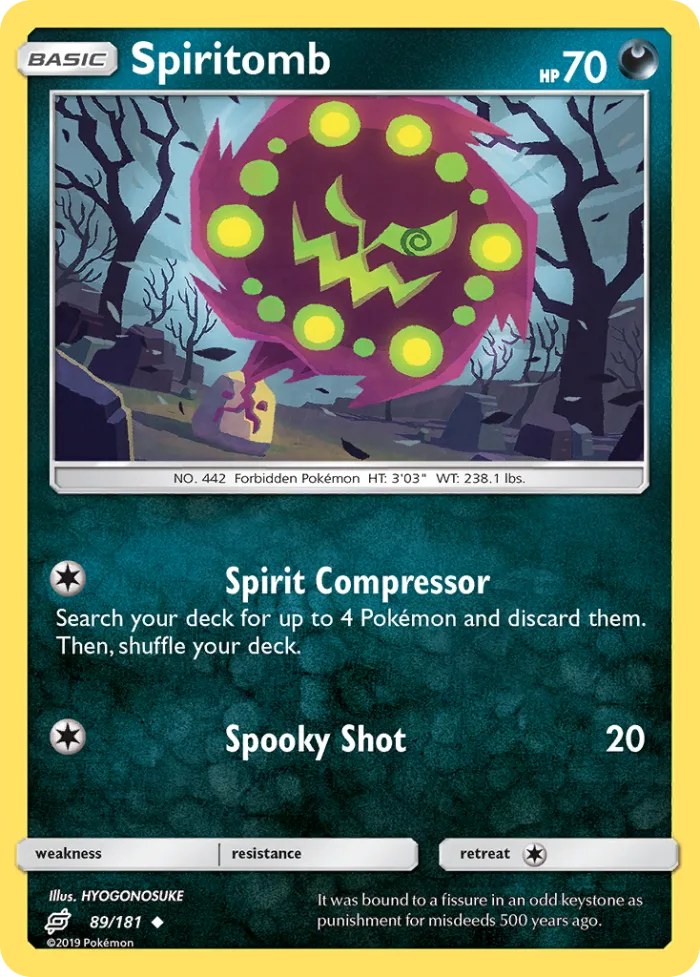Spiritomb #89 Team Up Pokemon card