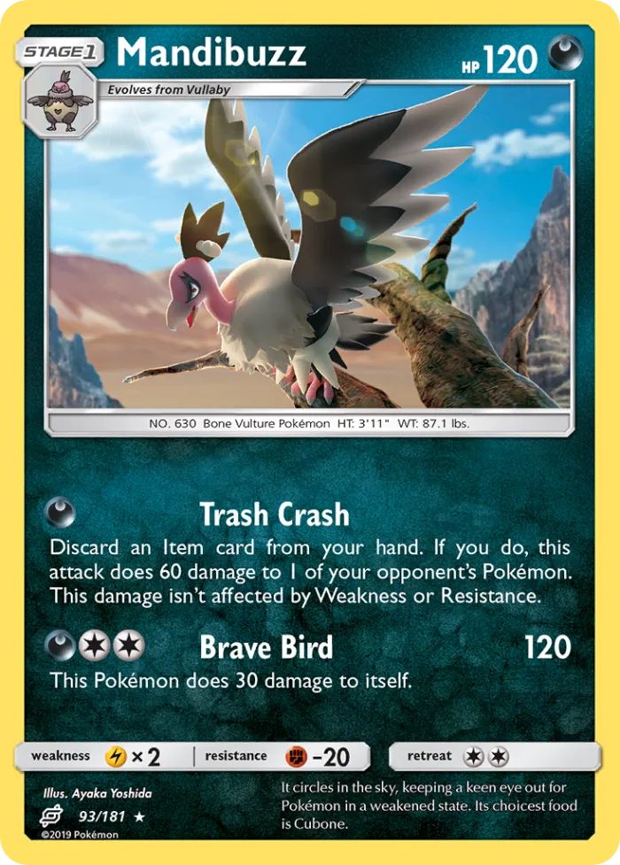 Mandibuzz #93 Team Up Pokemon card
