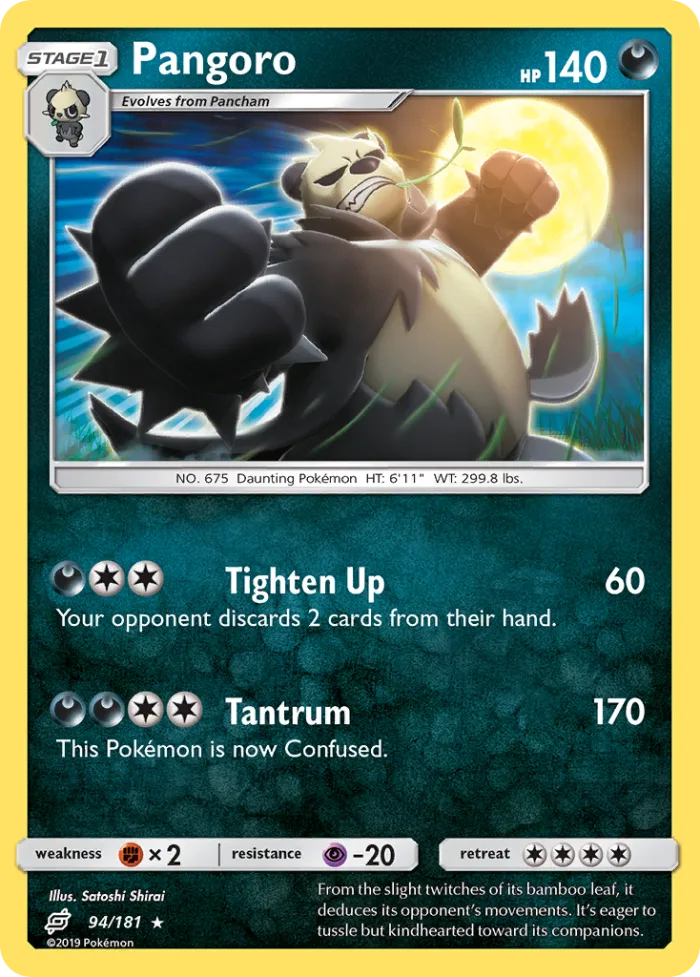Pangoro #94 Team Up Pokemon card