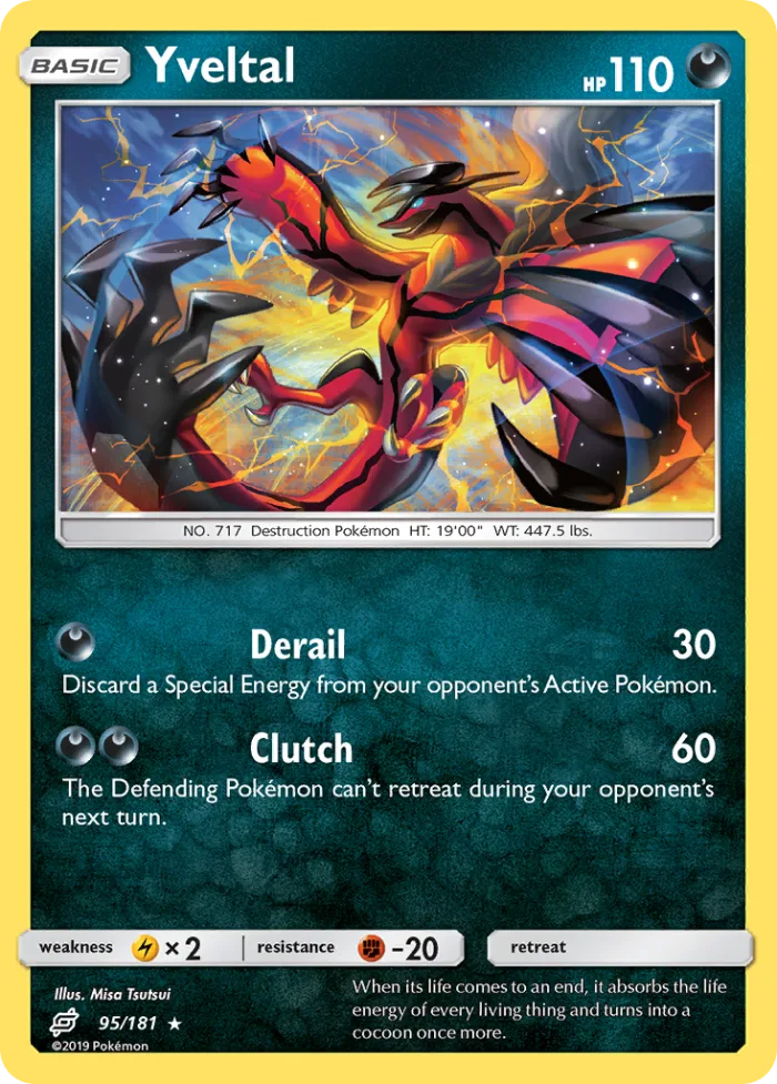 Yveltal #95 Team Up Pokemon card