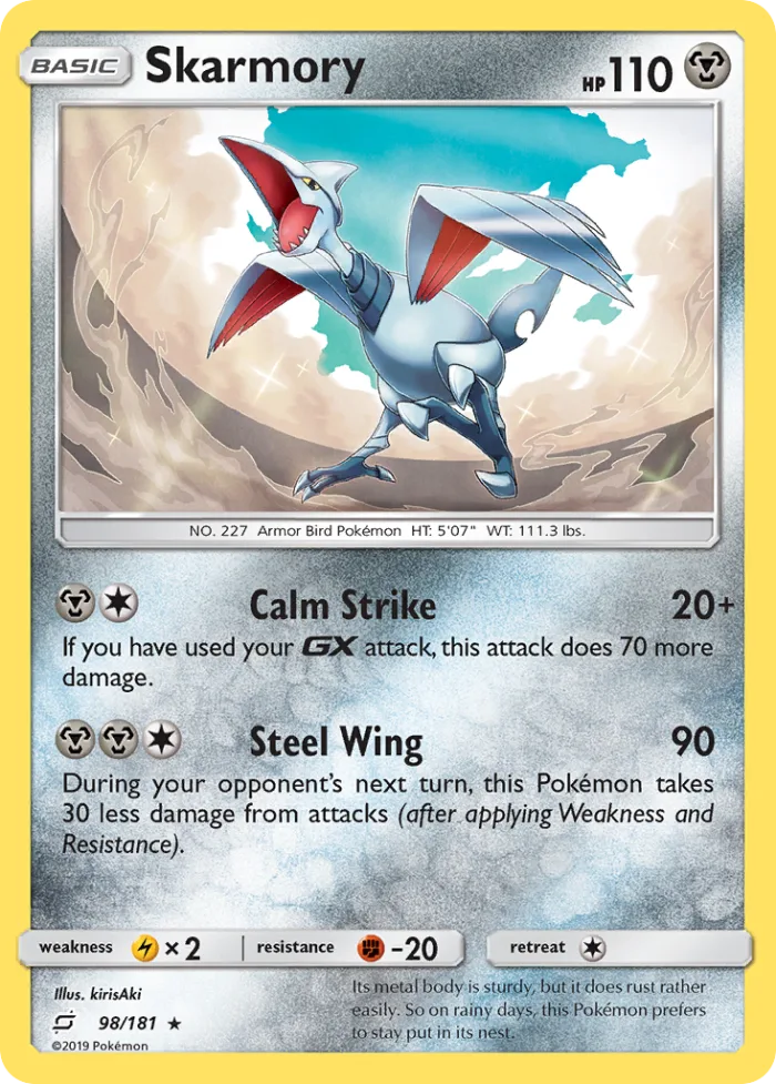 Skarmory #98 Team Up Pokemon card