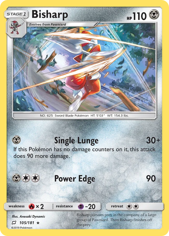 Bisharp #105 Team Up Pokemon card