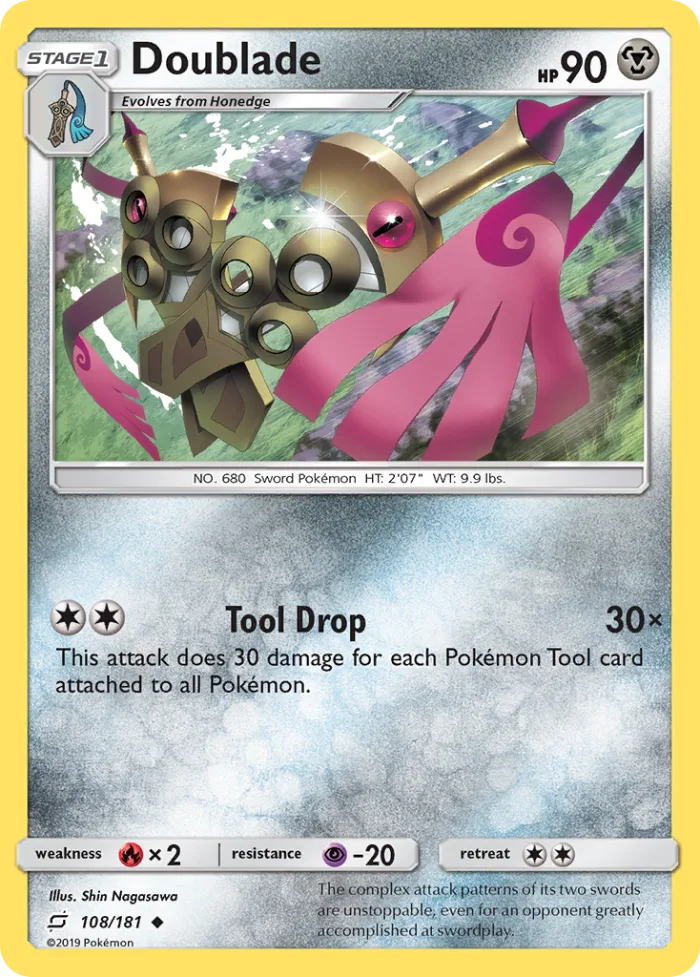 Doublade #108 Team Up Pokemon card