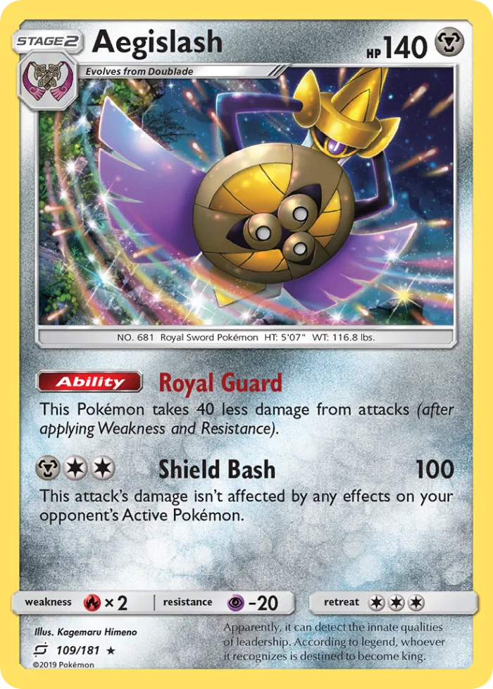 Aegislash #109 Team Up Pokemon card