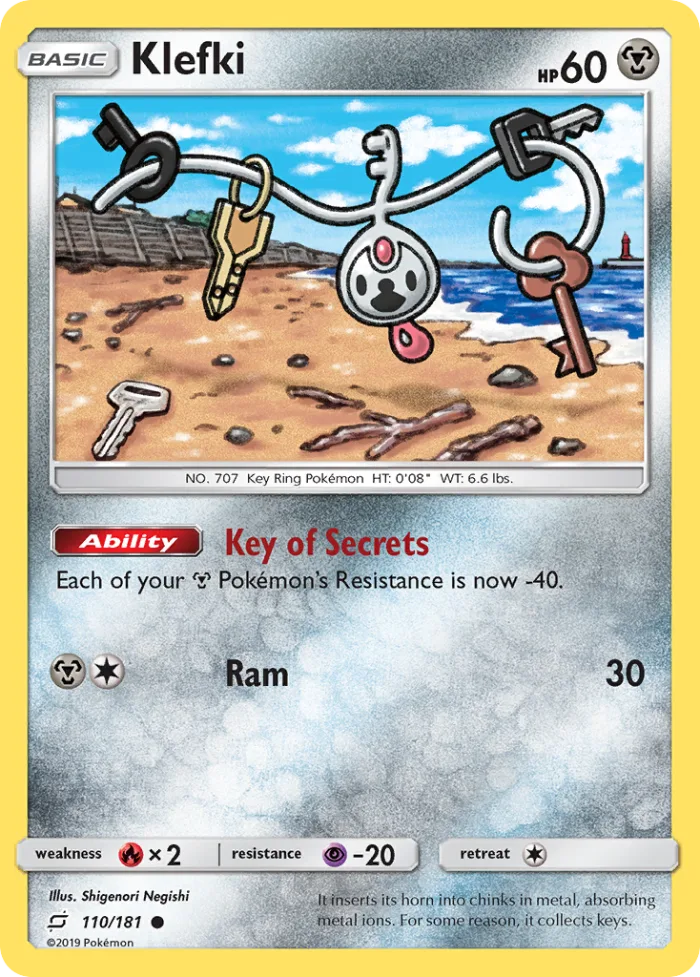 Klefki #110 Team Up Pokemon card
