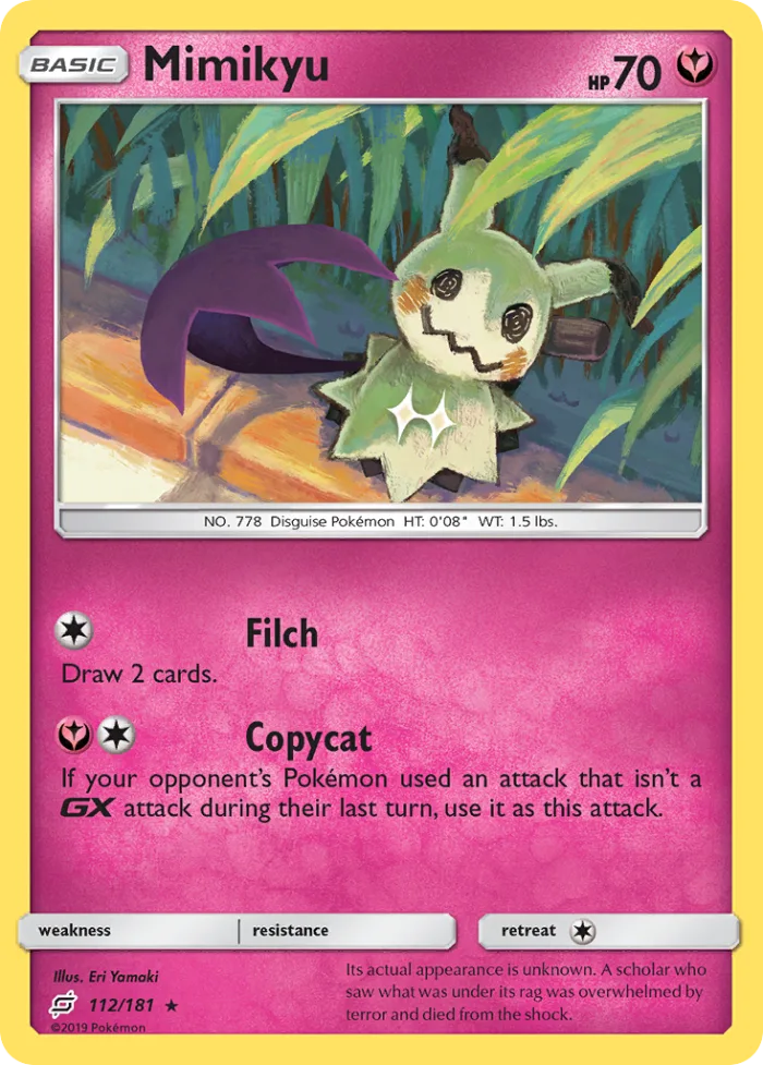 Mimikyu #112 Team Up Pokemon card