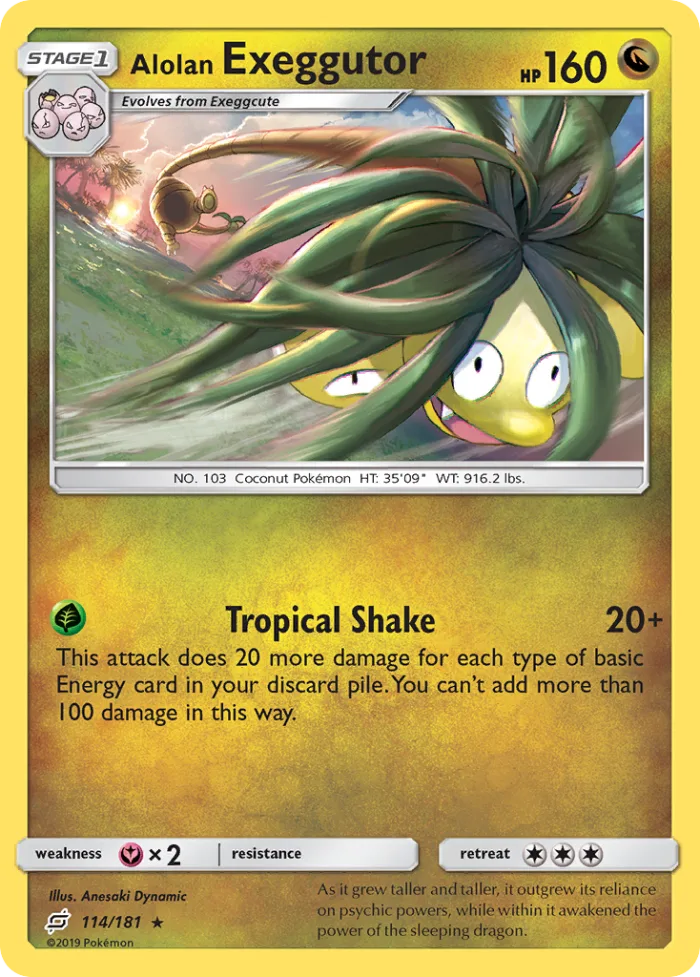 Alolan Exeggutor #114 Team Up Pokemon card