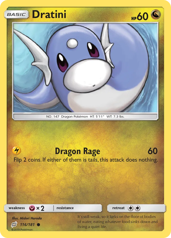 Dratini #116 Team Up Pokemon card