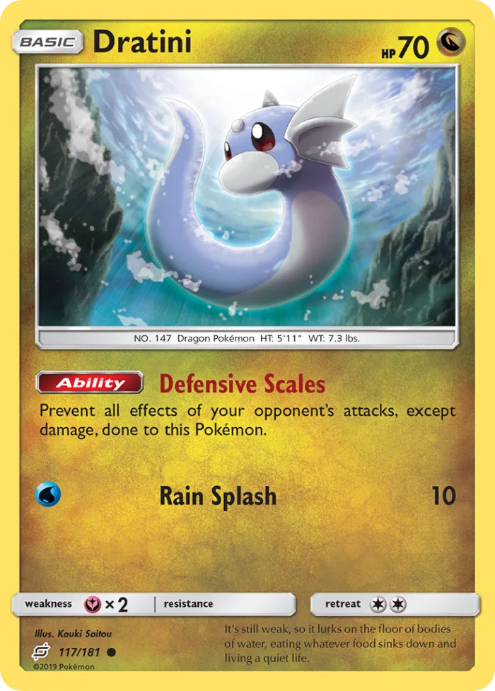 Dratini #117 Team Up Pokemon card