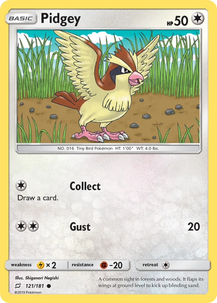 Pidgey #121 Team Up Pokemon card