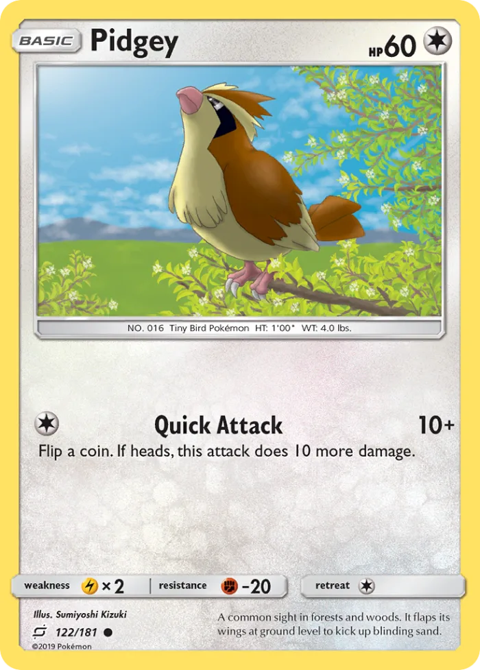 Pidgey #122 Team Up Pokemon card