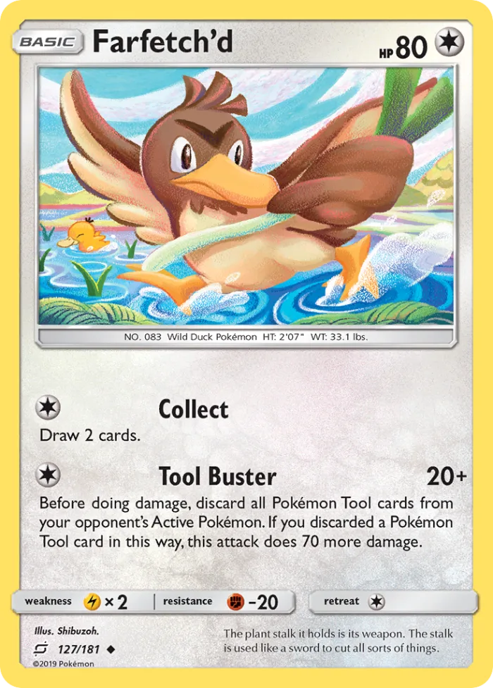 Farfetch'd #127 Team Up Pokemon card