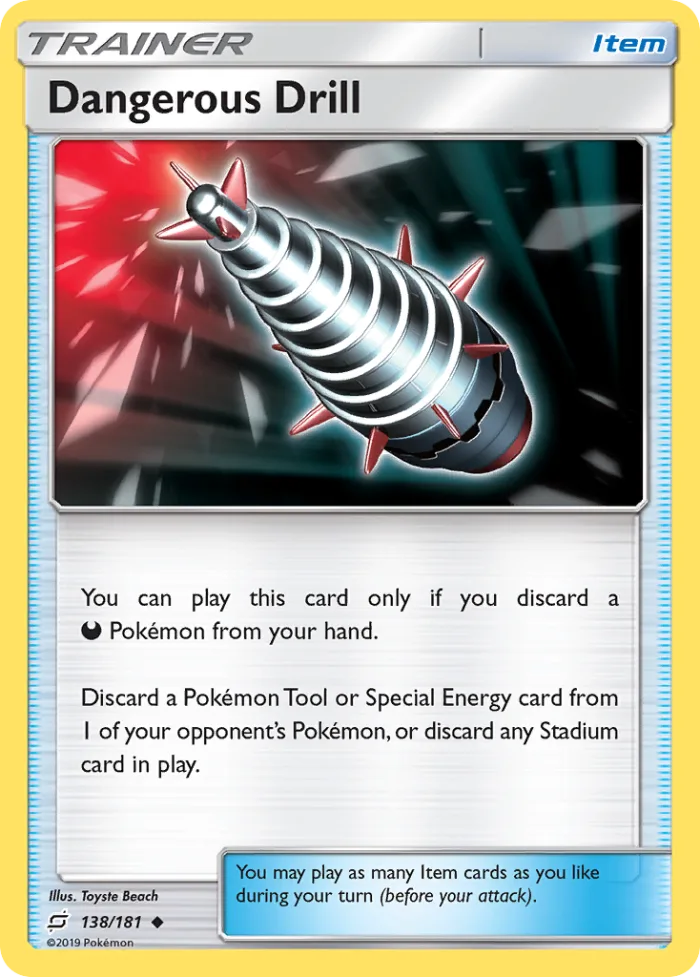 Dangerous Drill #138 Team Up Pokemon card