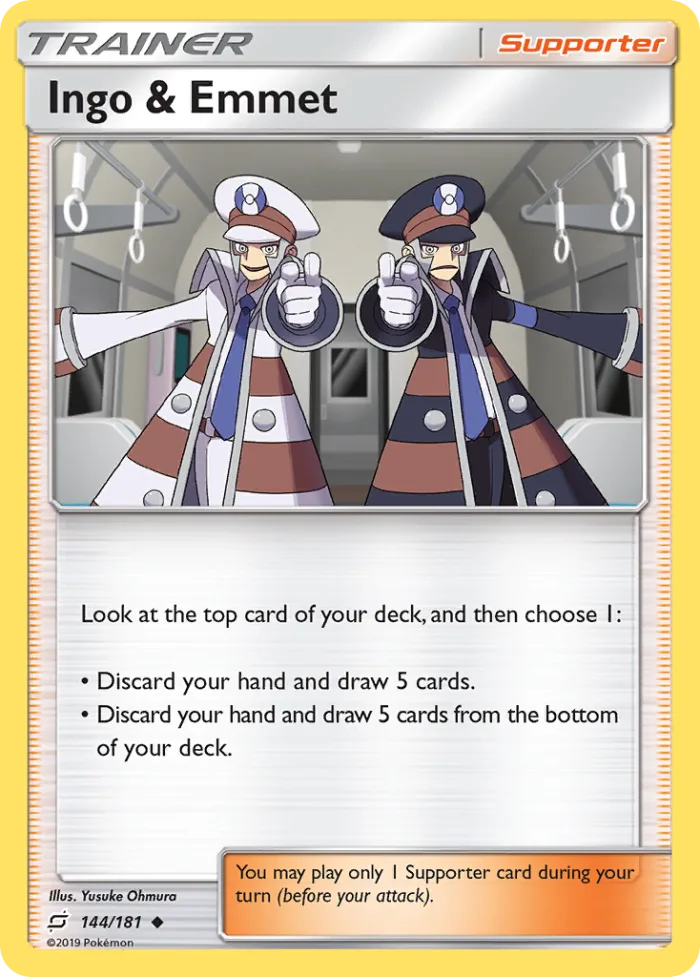 Ingo & Emmet #144 Team Up Pokemon card