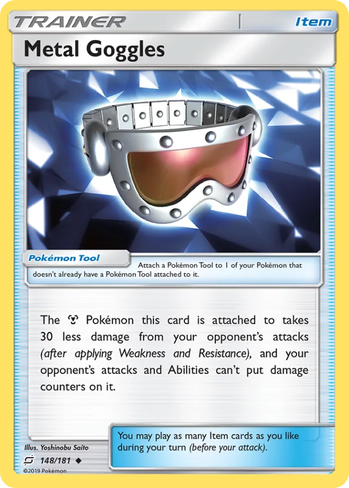 Metal Goggles #148 Team Up Pokemon card