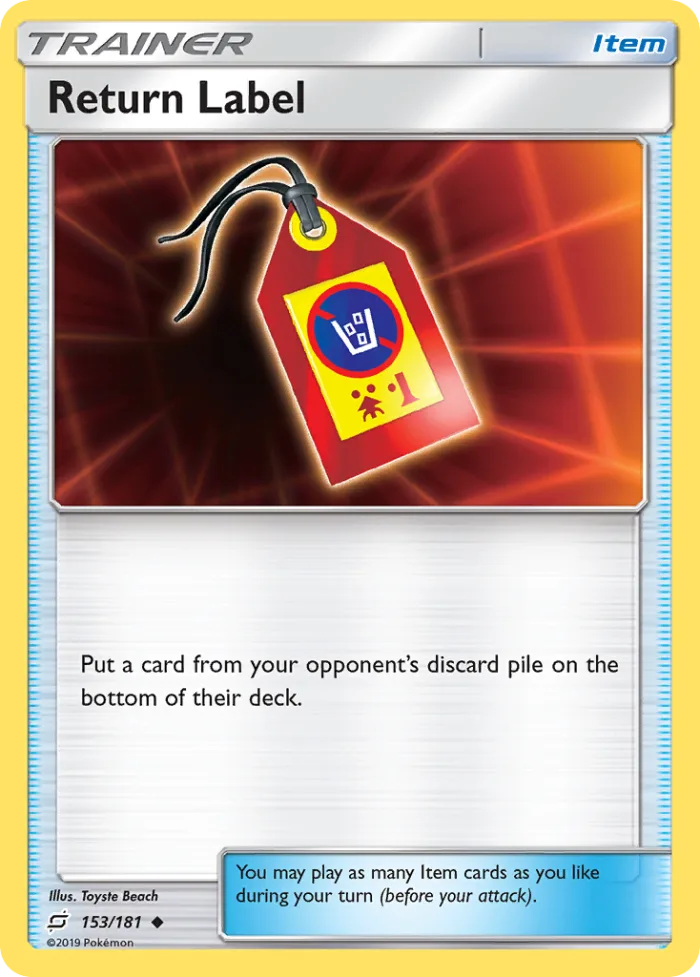 Return Label #153 Team Up Pokemon card