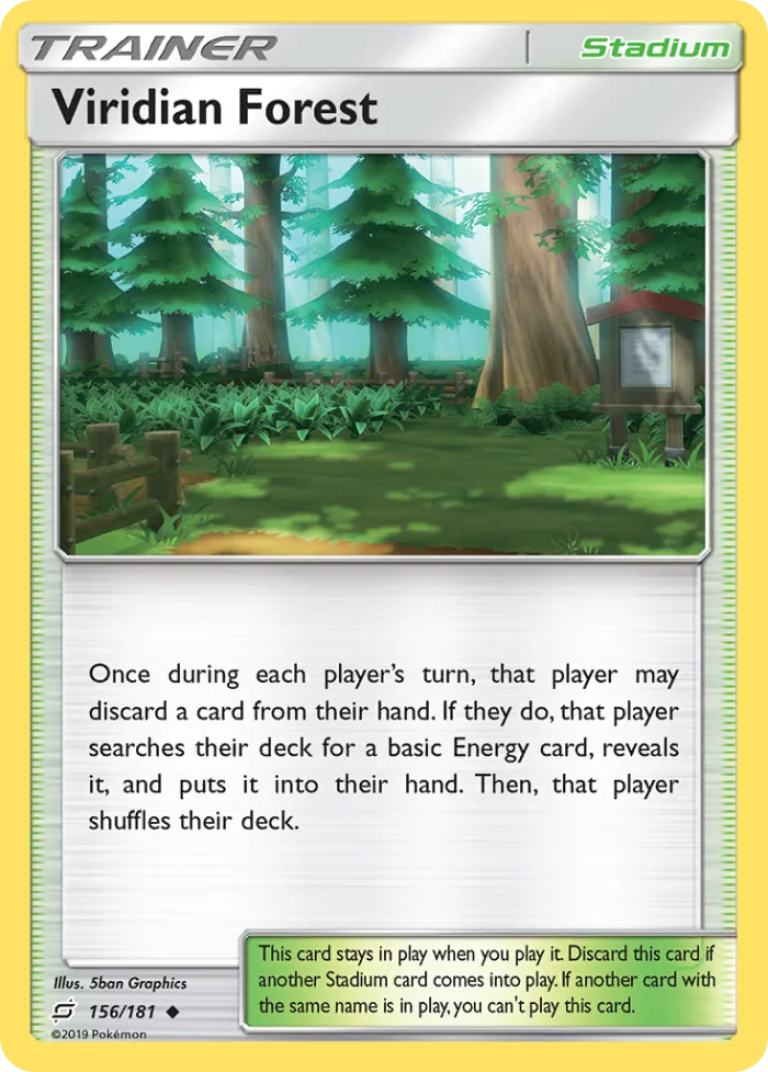 Viridian Forest #156 Team Up Pokemon card