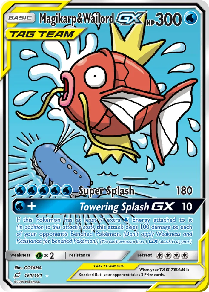 Magikarp & Wailord-GX #161 Team Up Pokemon card