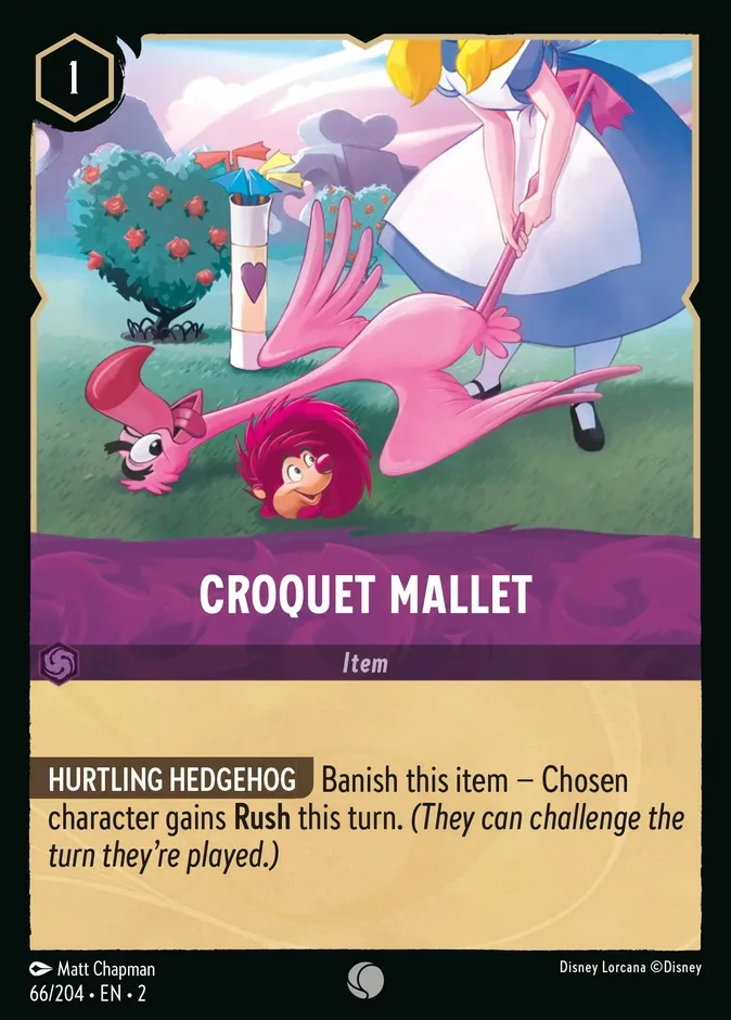 Croquet Mallet #66 Rise of the Floodborn Disney Lorcana card