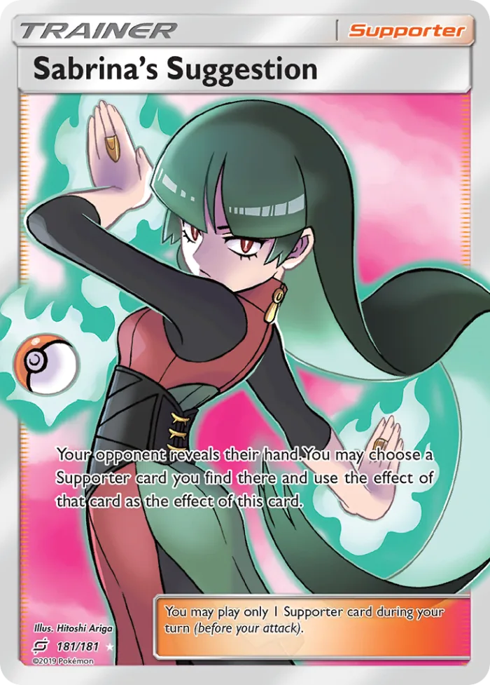 Sabrina's Suggestion #181 Team Up Pokemon card