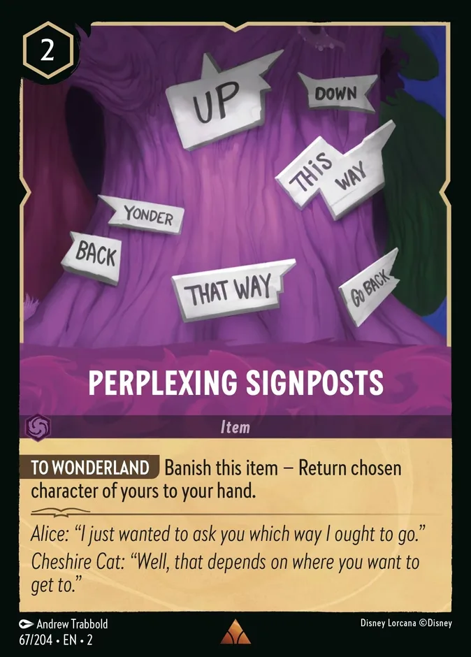 Perplexing Signposts #67 Rise of the Floodborn Disney Lorcana card