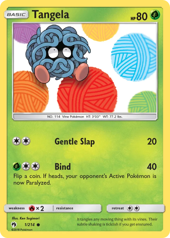 Tangela #1 Lost Thunder Pokemon card