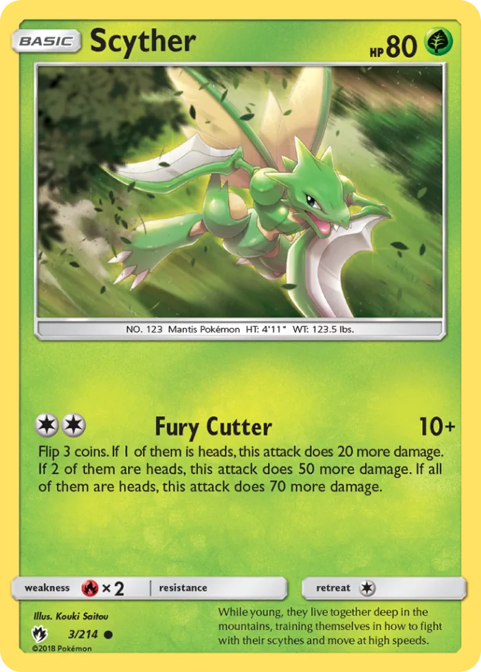 Scyther #3 Lost Thunder Pokemon card