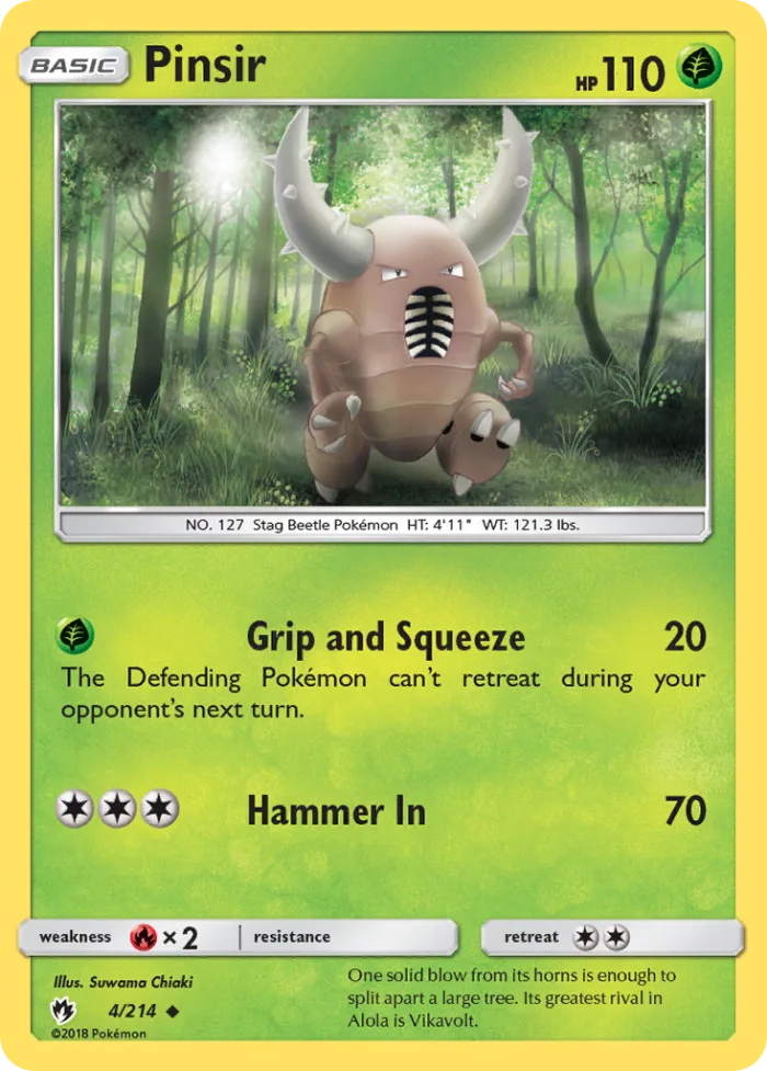 Pinsir #4 Lost Thunder Pokemon card