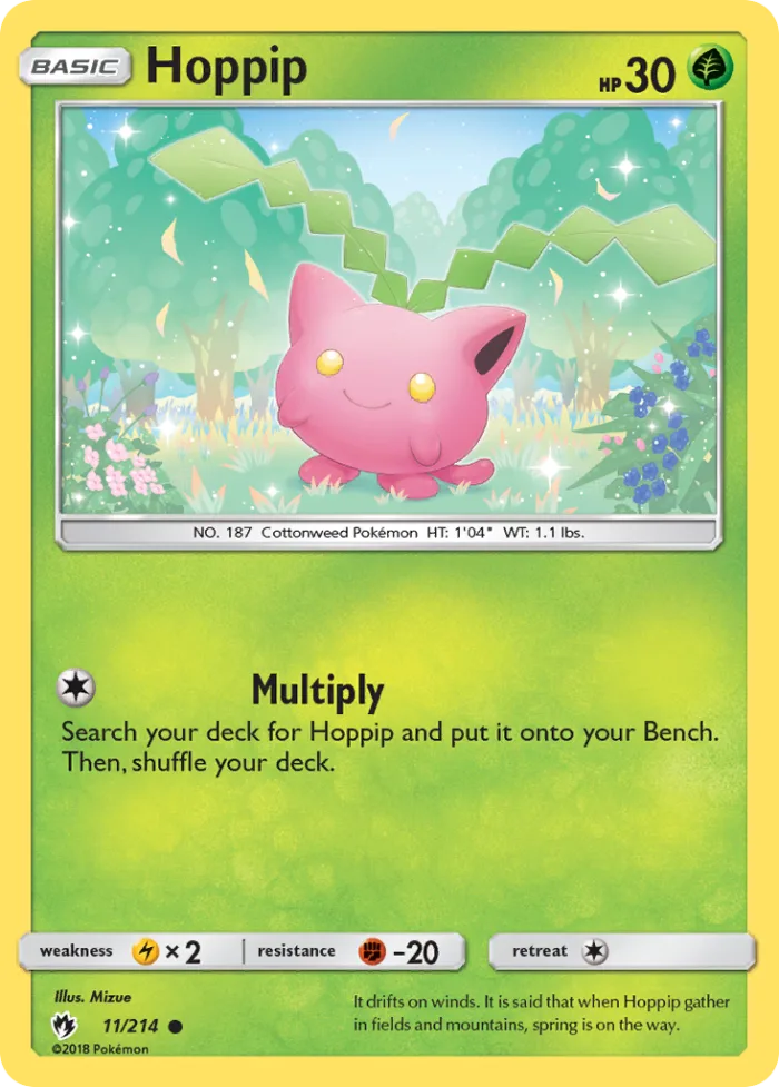 Hoppip #11 Lost Thunder Pokemon card