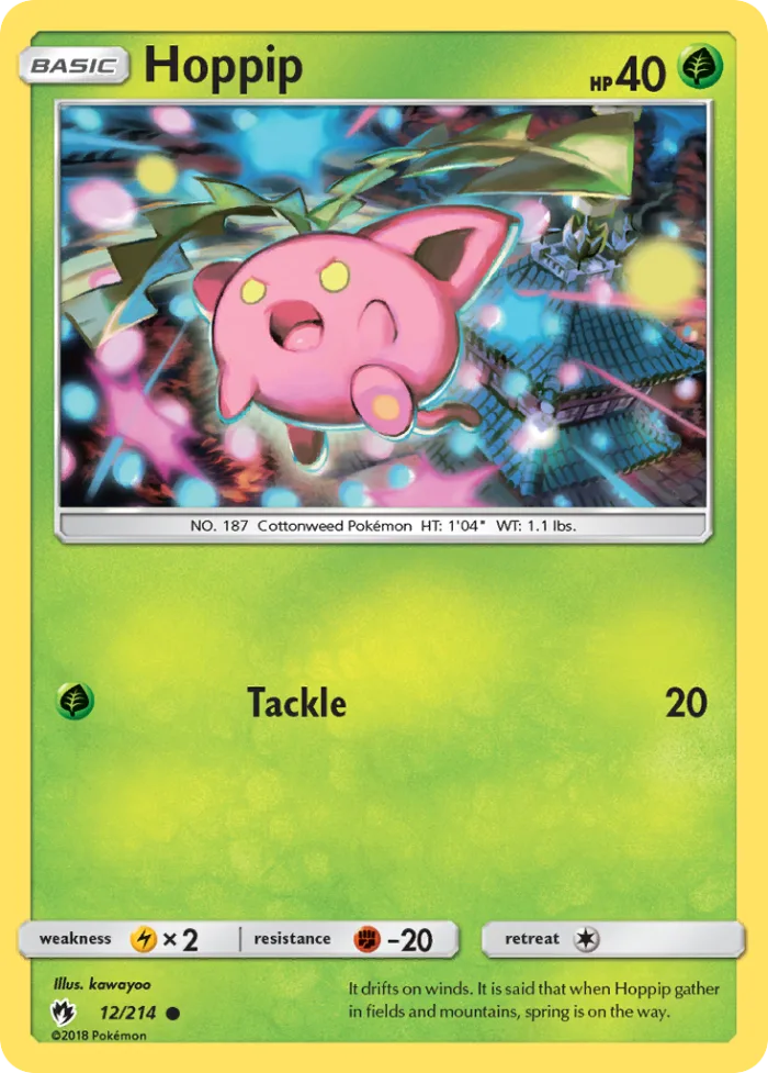 Hoppip #12 Lost Thunder Pokemon card