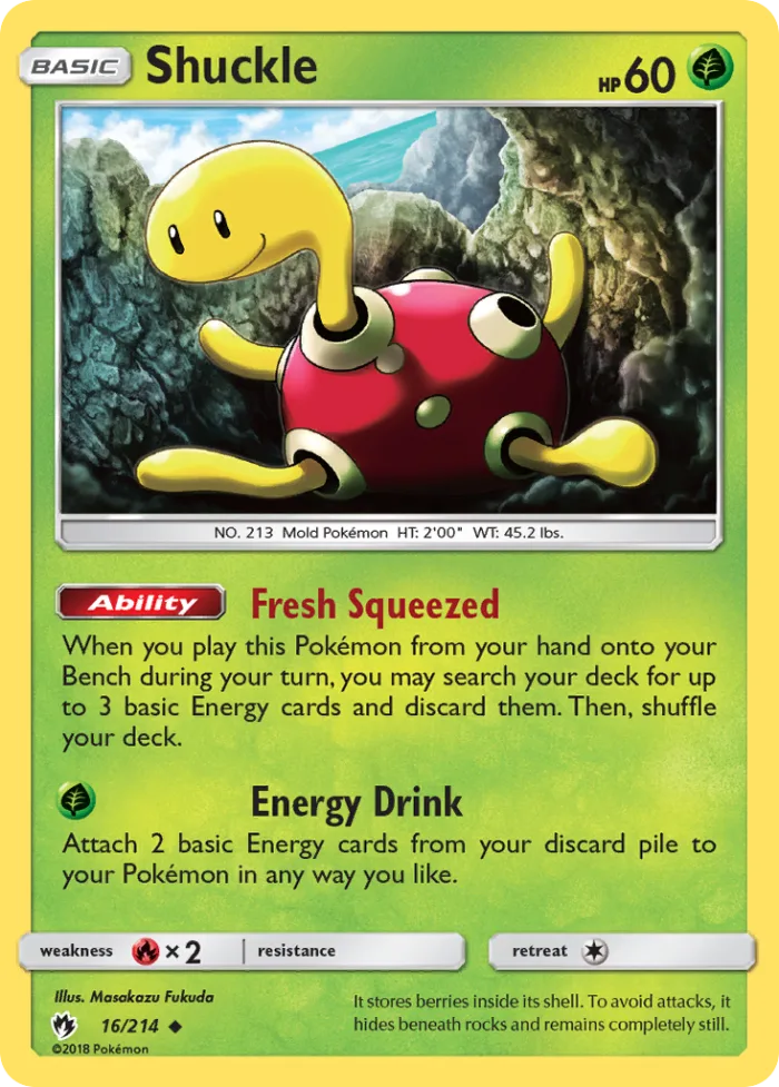 Shuckle #16 Lost Thunder Pokemon card