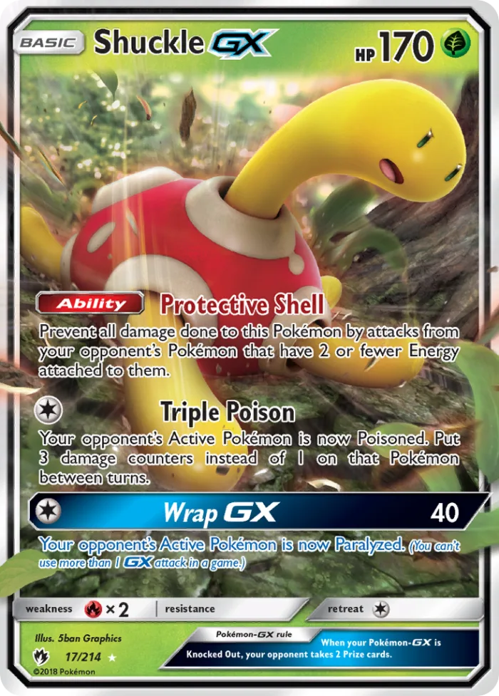Shuckle-GX #17 Lost Thunder Pokemon card